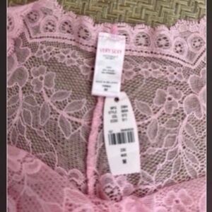 Victoria's Secret Pink Lace Panties with Scalloped Edges